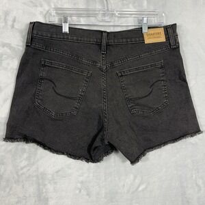 Signature Levi Strauss & Co. Black/Gray Heritage High Rise Denim Jean Shorts 14